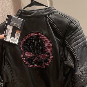 Harley Davidson, genuine leather women’s biker jacket. Size M. NWT